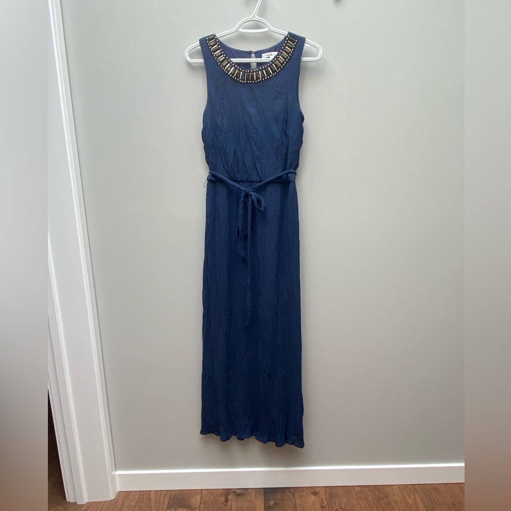 Super cute Cleo navy maxi dress